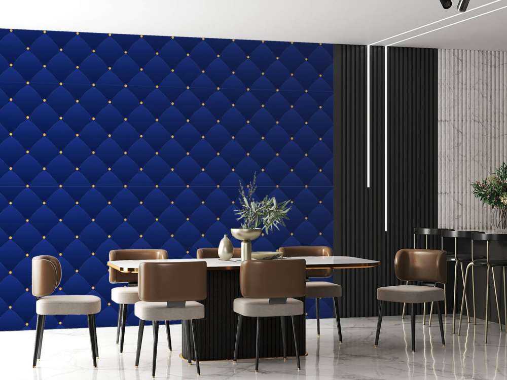 Motif Chesterfield bleu foncé