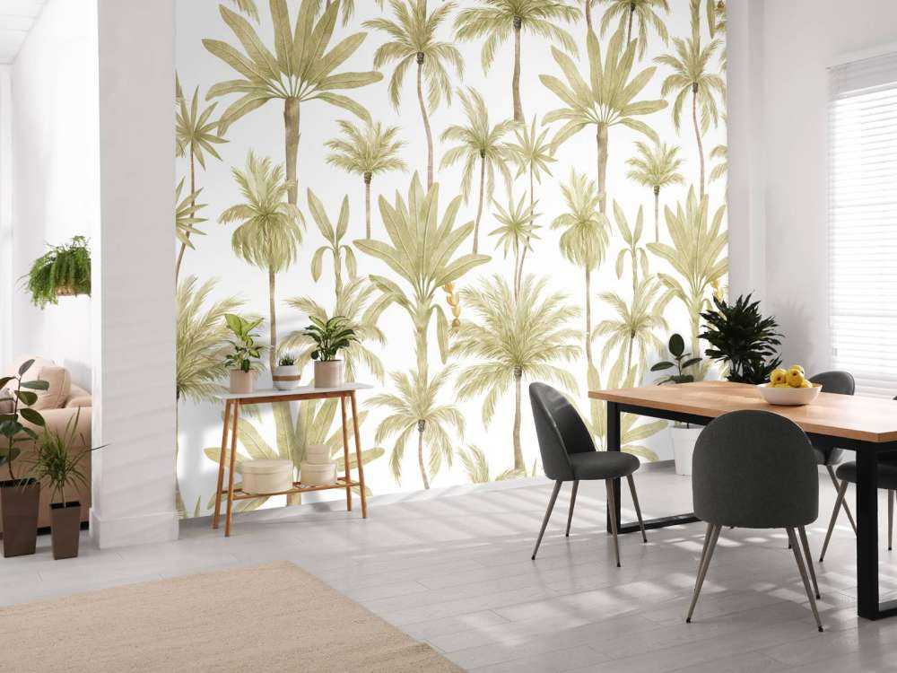 Arbres tropicaux en aquarelle