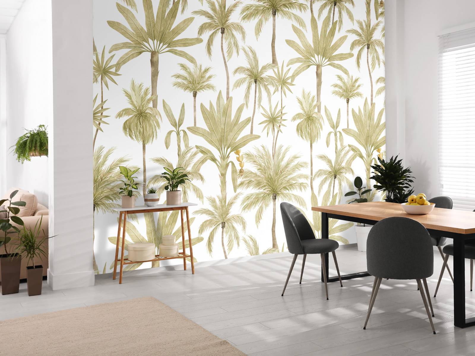Arbres tropicaux en aquarelle