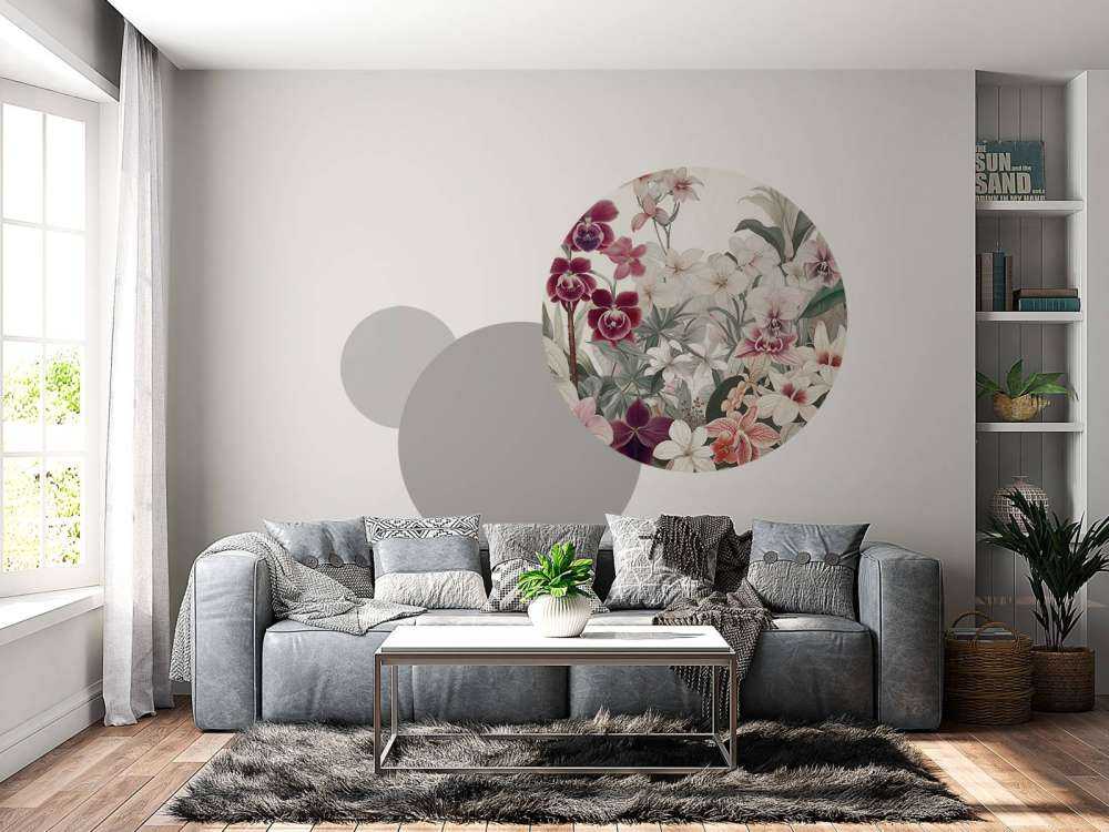 Fleurs exotiques aux douces teintes pastel