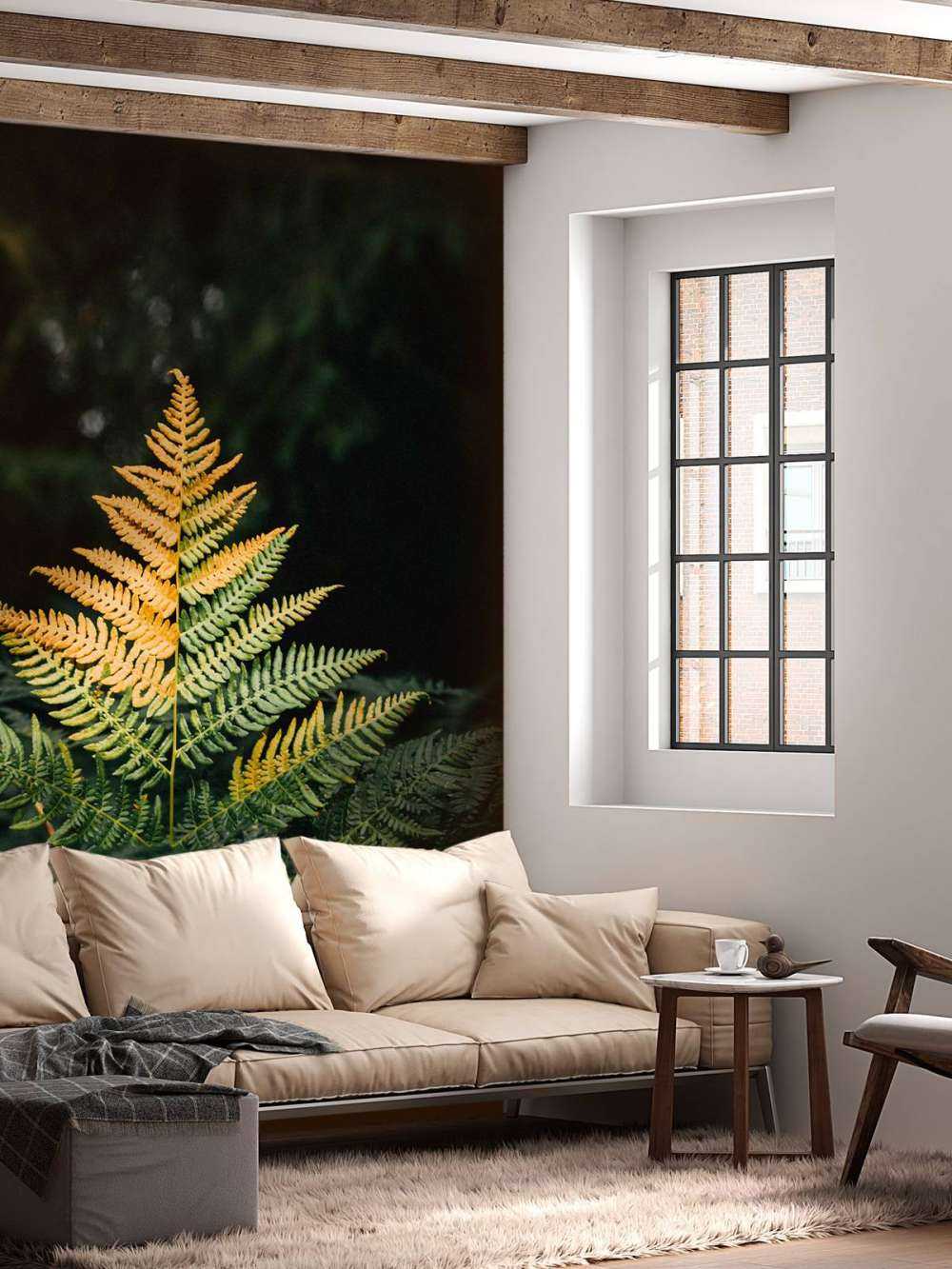 Fougère dorée dans l'ombre