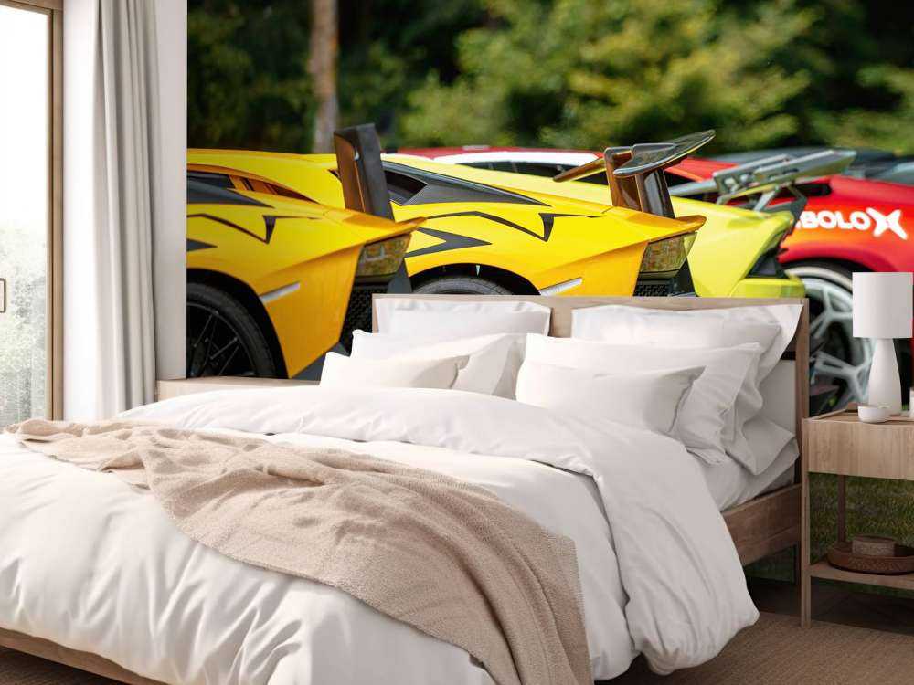 Collection de supercars dans la nature