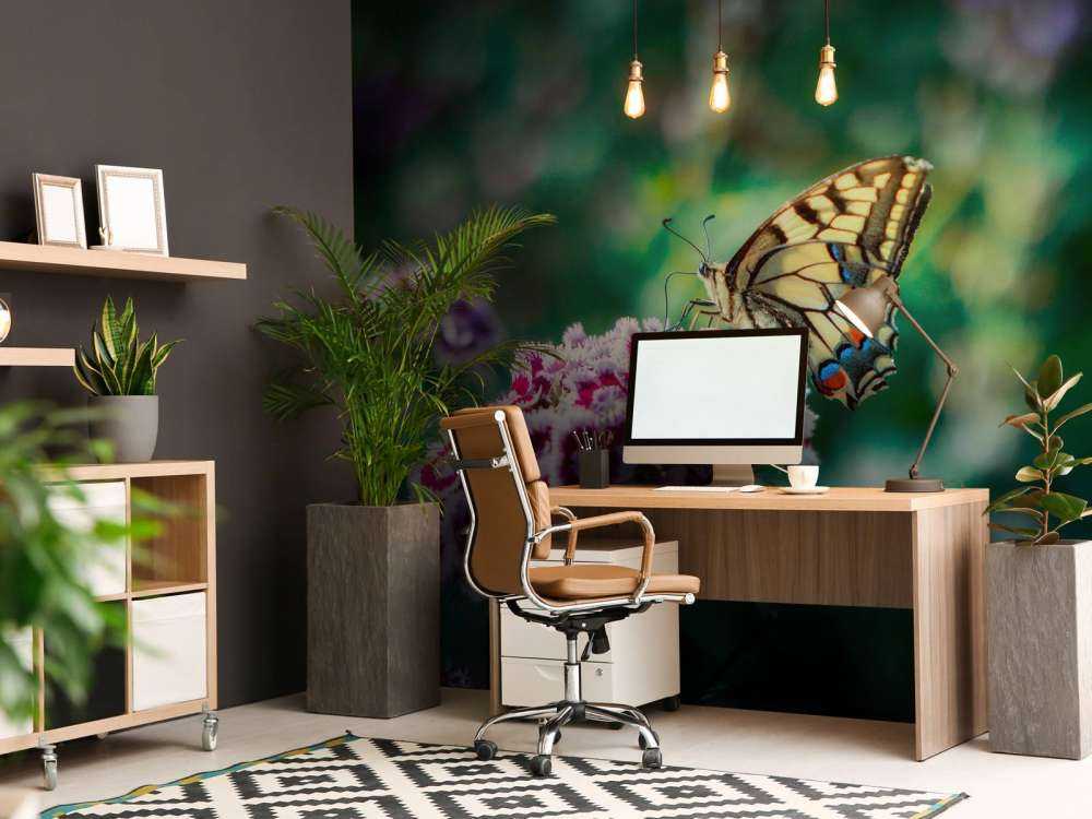 Papillon sur des fleurs estivales