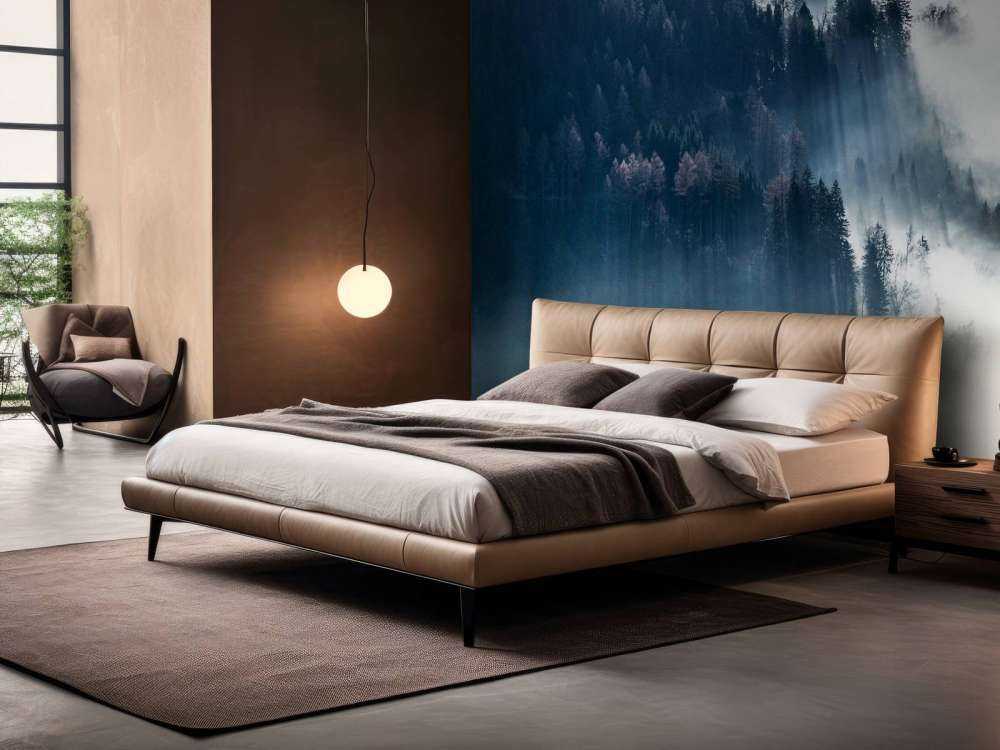 Lumière du matin dans la forêt brumeuse.