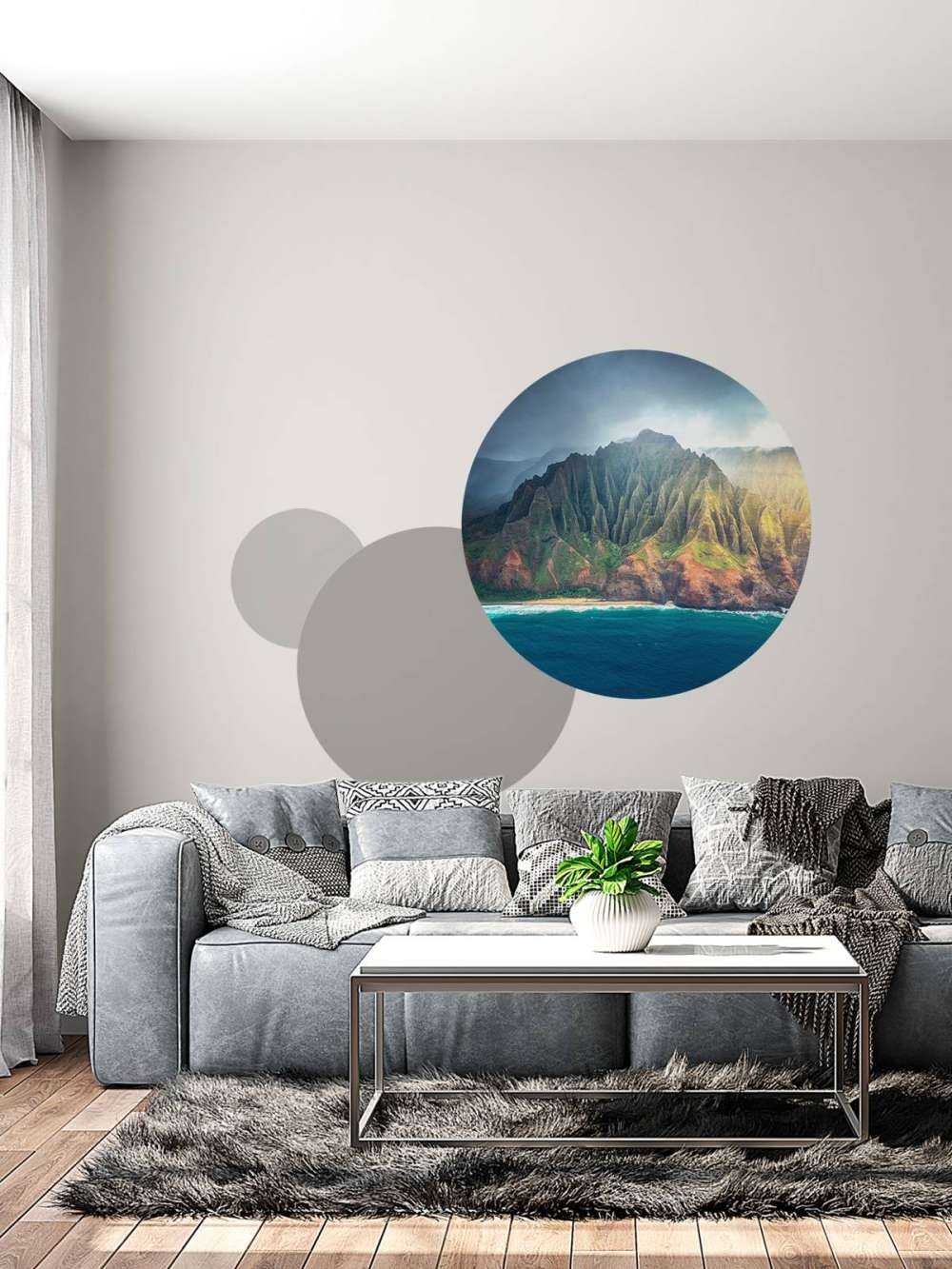 Lumière du soleil sur des falaises tropicales