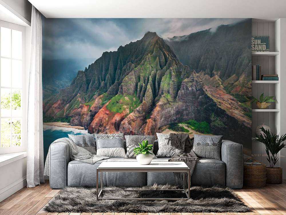 Falaises dramatiques sur la côte turquoise