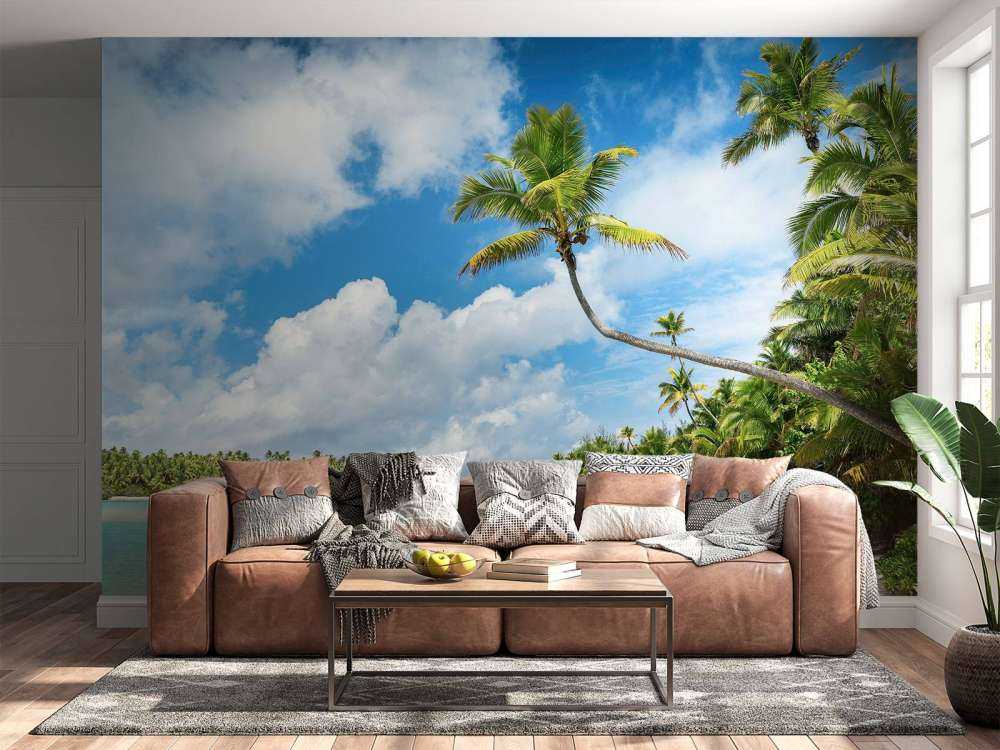 Palmiers au lagon turquoise