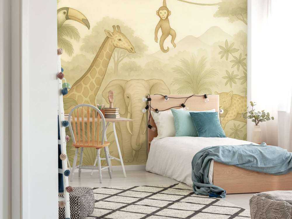 Amis de la jungle en sépia