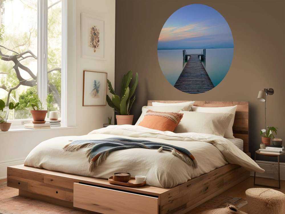 Jetée au coucher du soleil