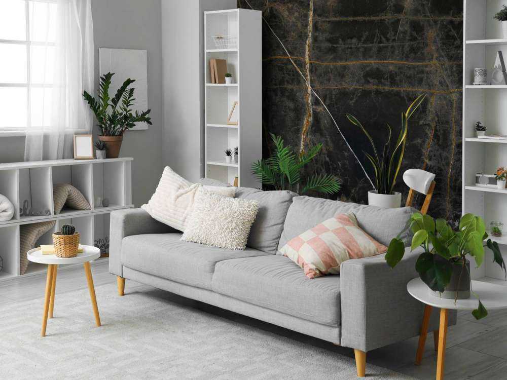 Marbre noir avec des tons de cuivre