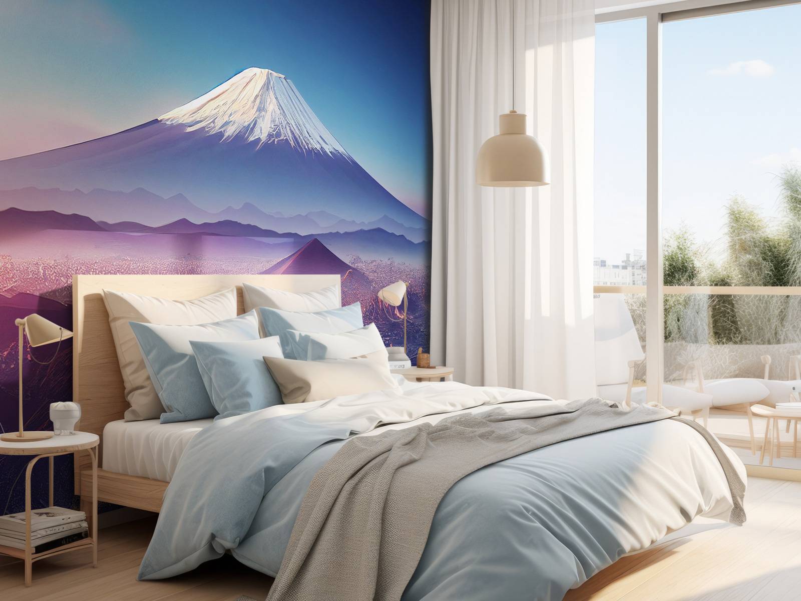 Tenture Murale Japonaise Vue Sereine du Mont Fuji - Art Ukiyo-e