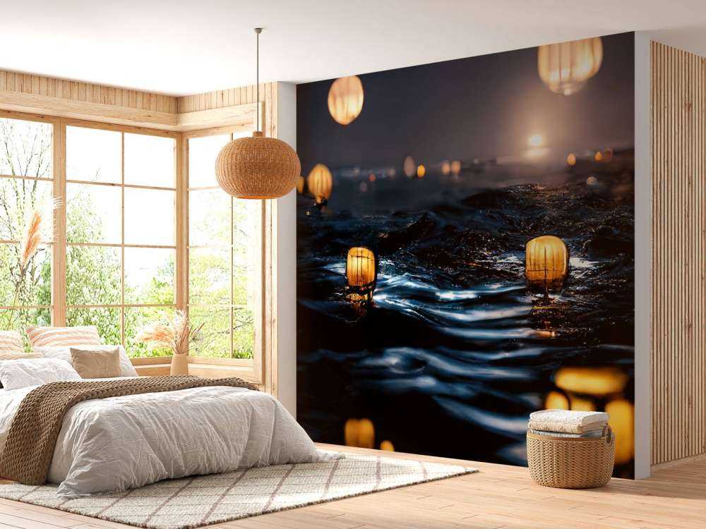 Lanterns au-dessus de l'eau