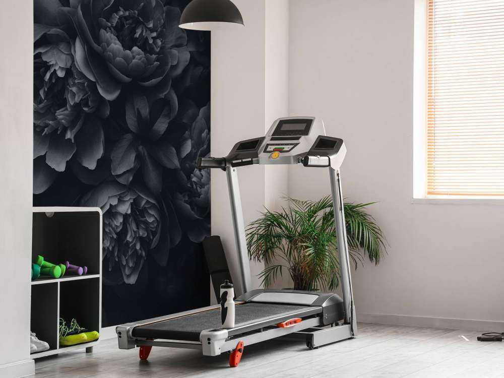 Fleurs opulentes noires et grises