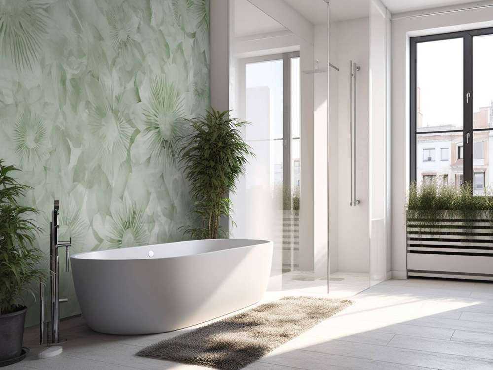 Élégance Botanique Aquarelle Vert Champ