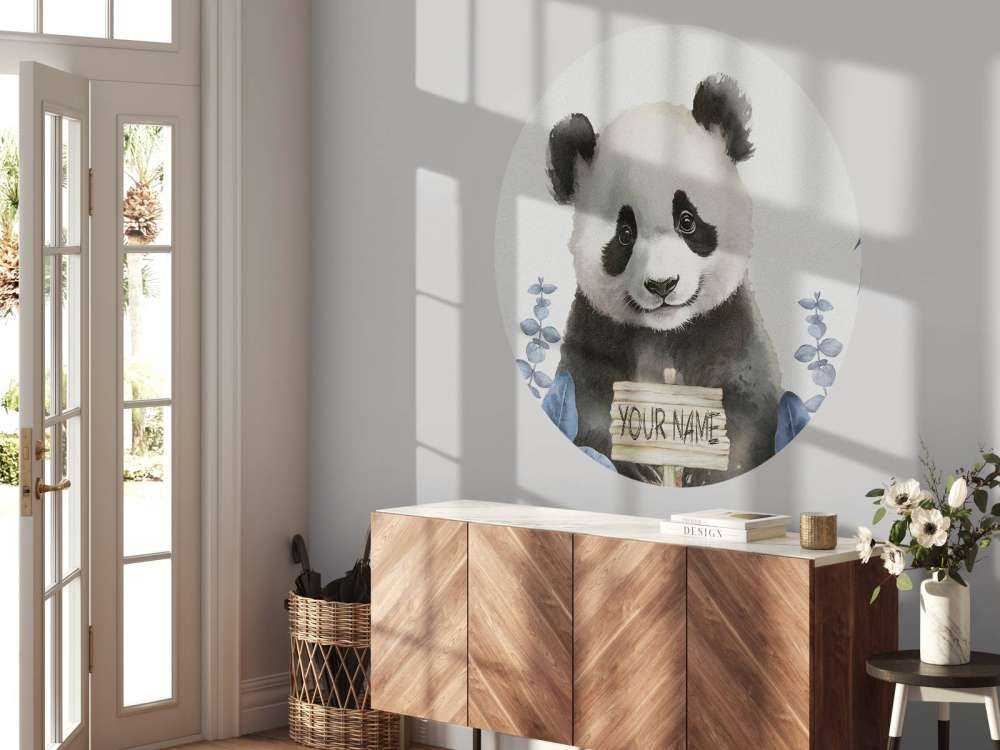 Bébé panda dans la jungle bleue