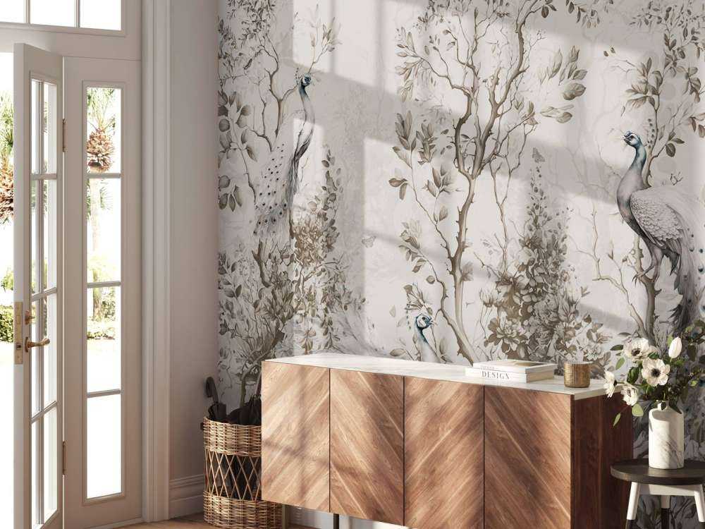 Paons dans la Sérénité Pastorale