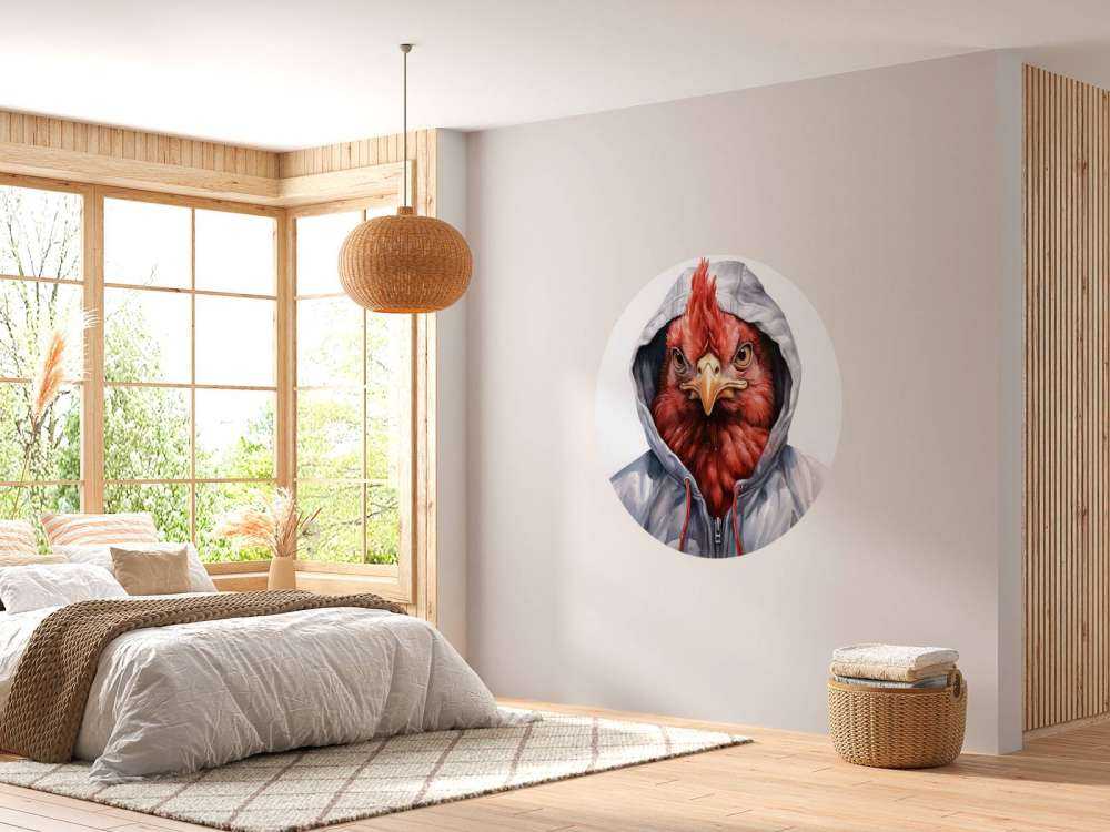 Poulet de dessin animé à l'aquarelle en sweat à capuche