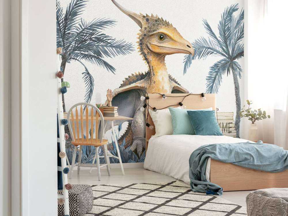 Bébé ptéranodon dans la jungle bleue