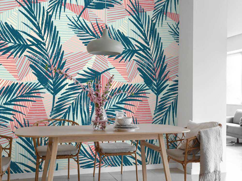 Feuilles de palmier abstraites