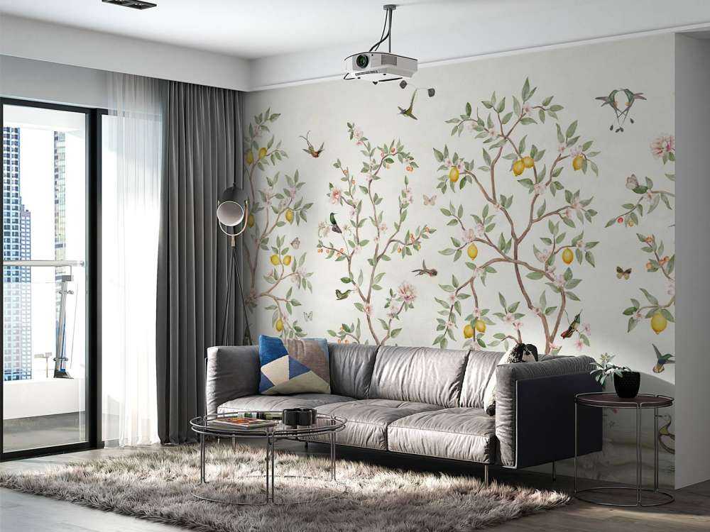 Lemon Tree Chinoiserie - White