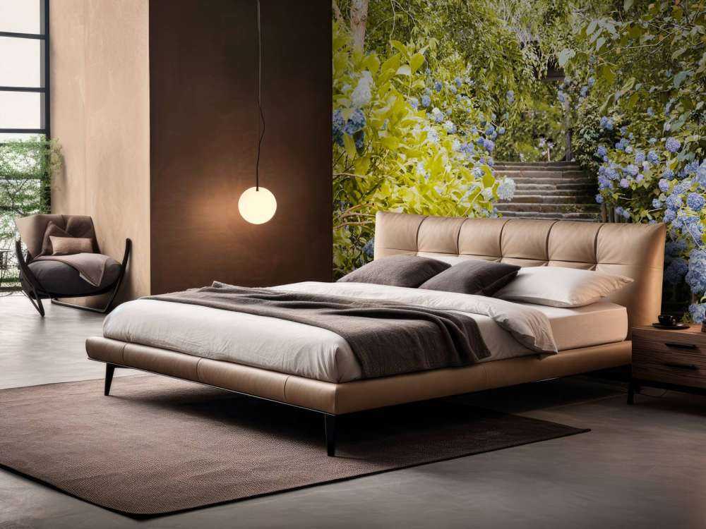 Fleurs bleues dans un parc