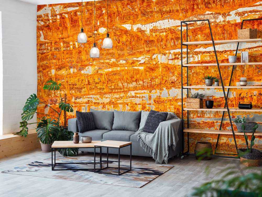 Plaque en métal rouillée