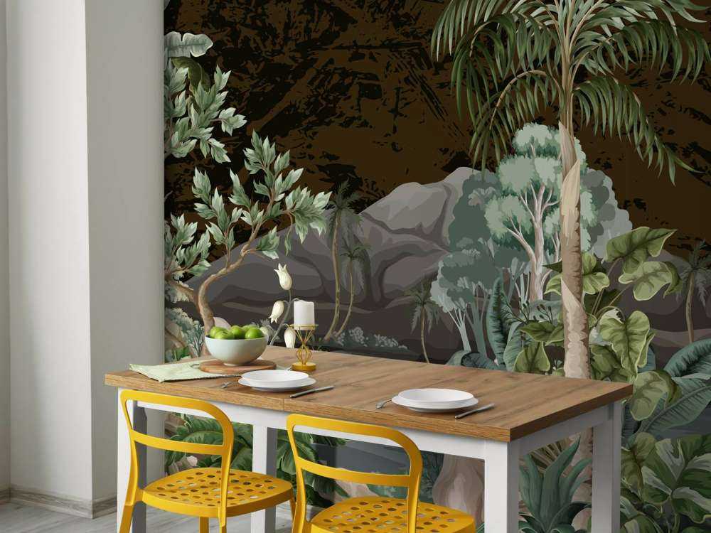 Paysage de jungle avec rivière