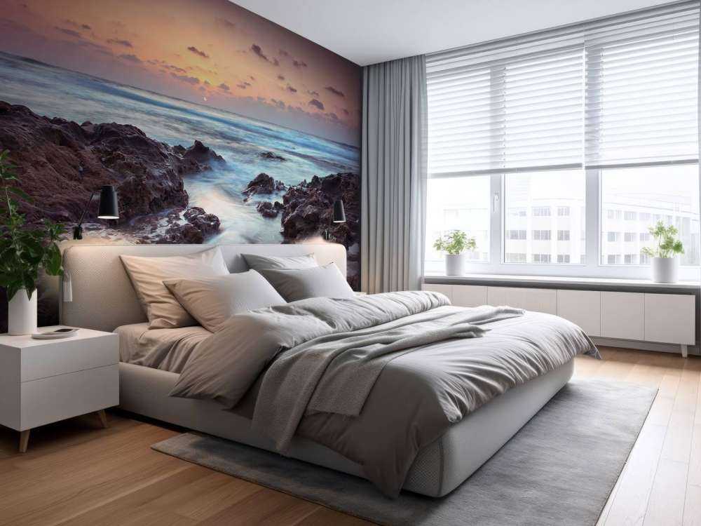 Coucher de soleil au bord de la mer