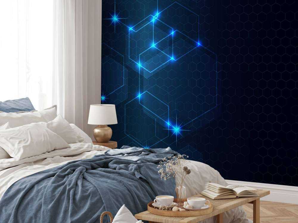 Hexagones lumineux abstraits