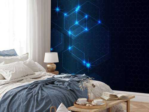 Hexagones lumineux abstraits