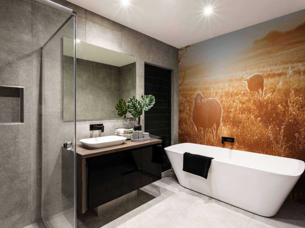 Moutons dans un beau pâturage