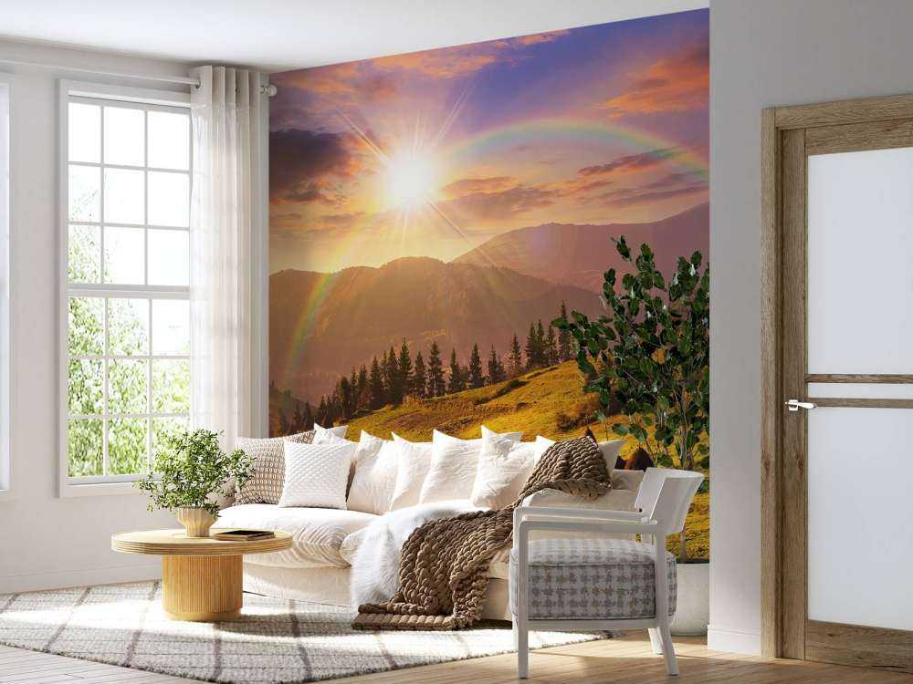 Meules&#x20;de&#x20;foin&#x20;dans&#x20;un&#x20;paysage&#x20;de&#x20;montagne