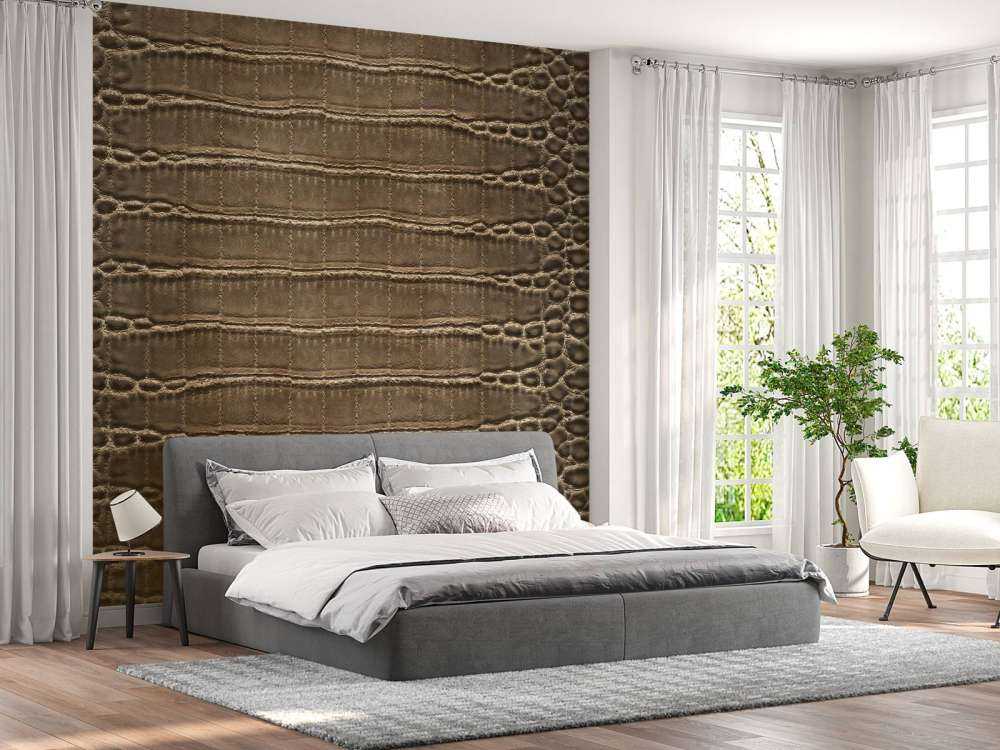 Peau de crocodile marron