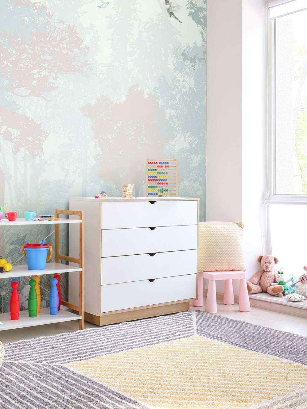 Forêt bleue et rose