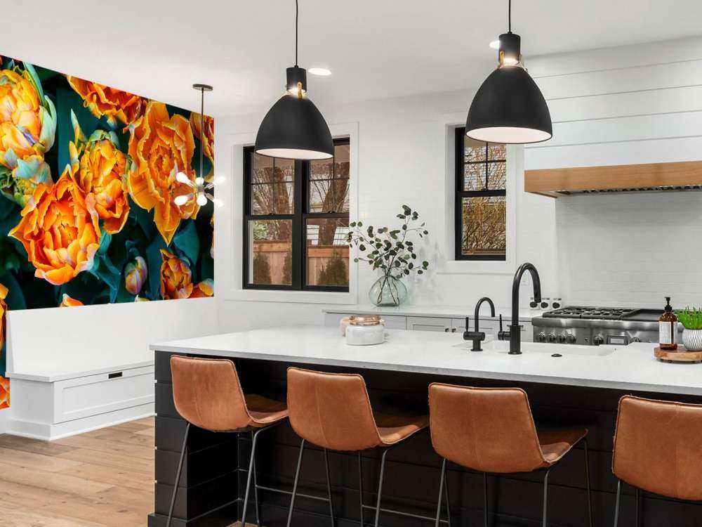 Gros plan sur des tulipes orange