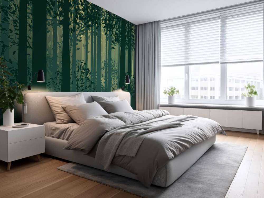 Paysage forestier abstrait