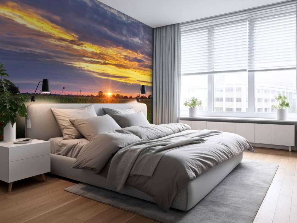 Paysage de coquelicots