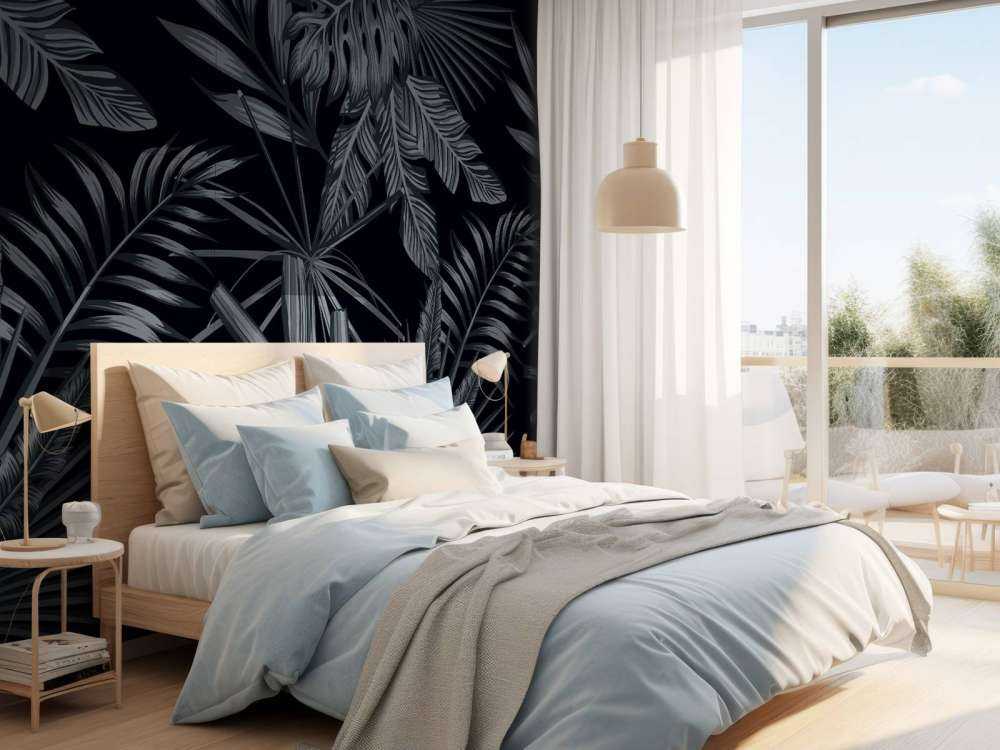 Feuilles noires tropicales