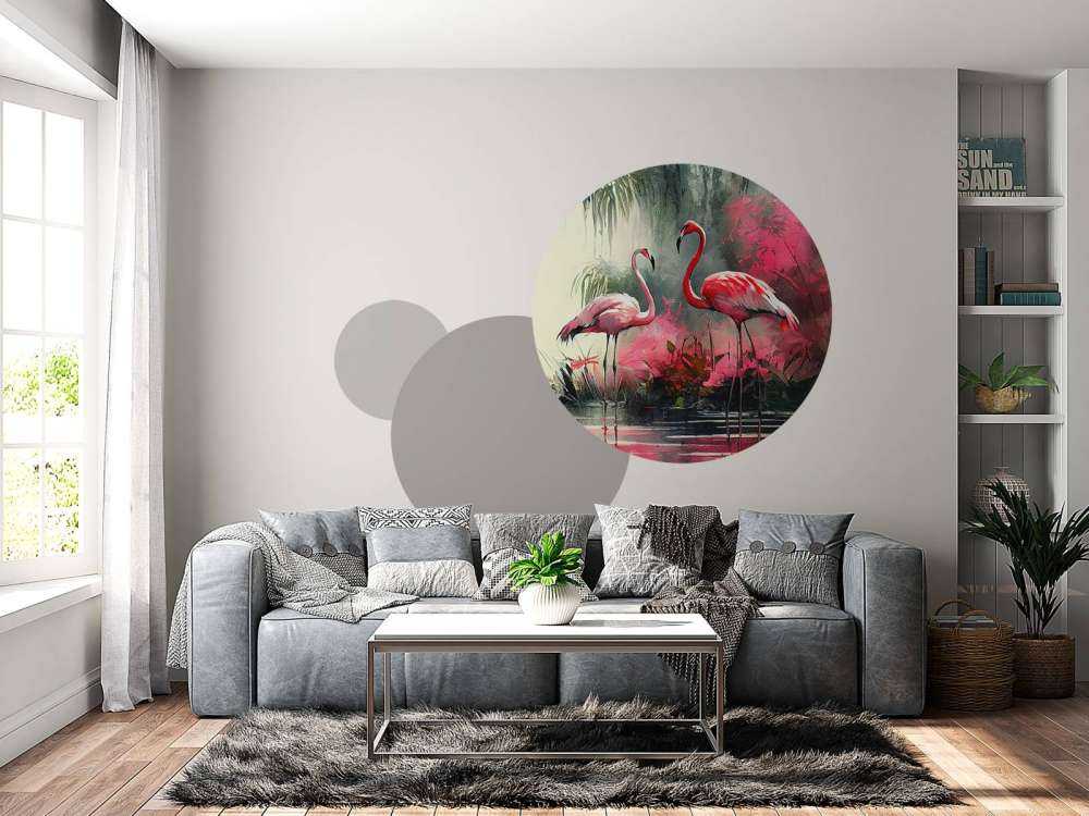 Esquisse de Flamant Carmin