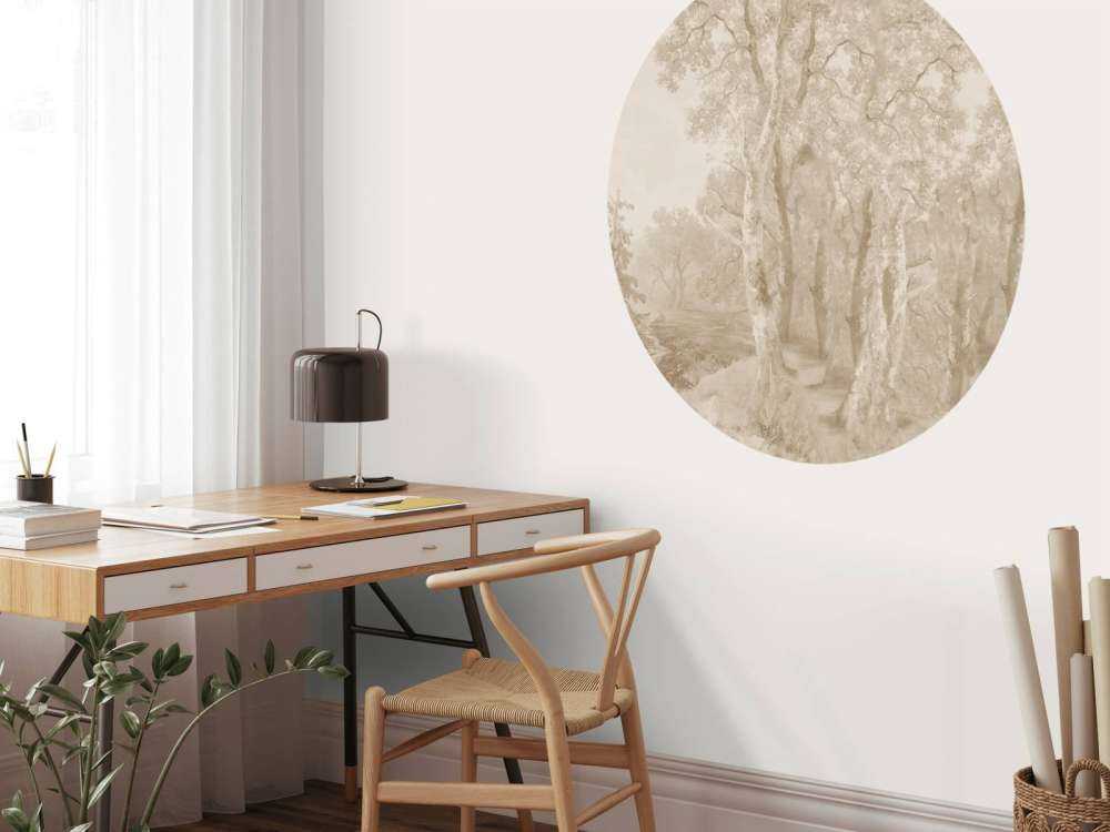 Paysage forestier panorama beige