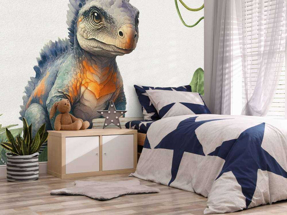 Bébé ankylosaure dans la jungle