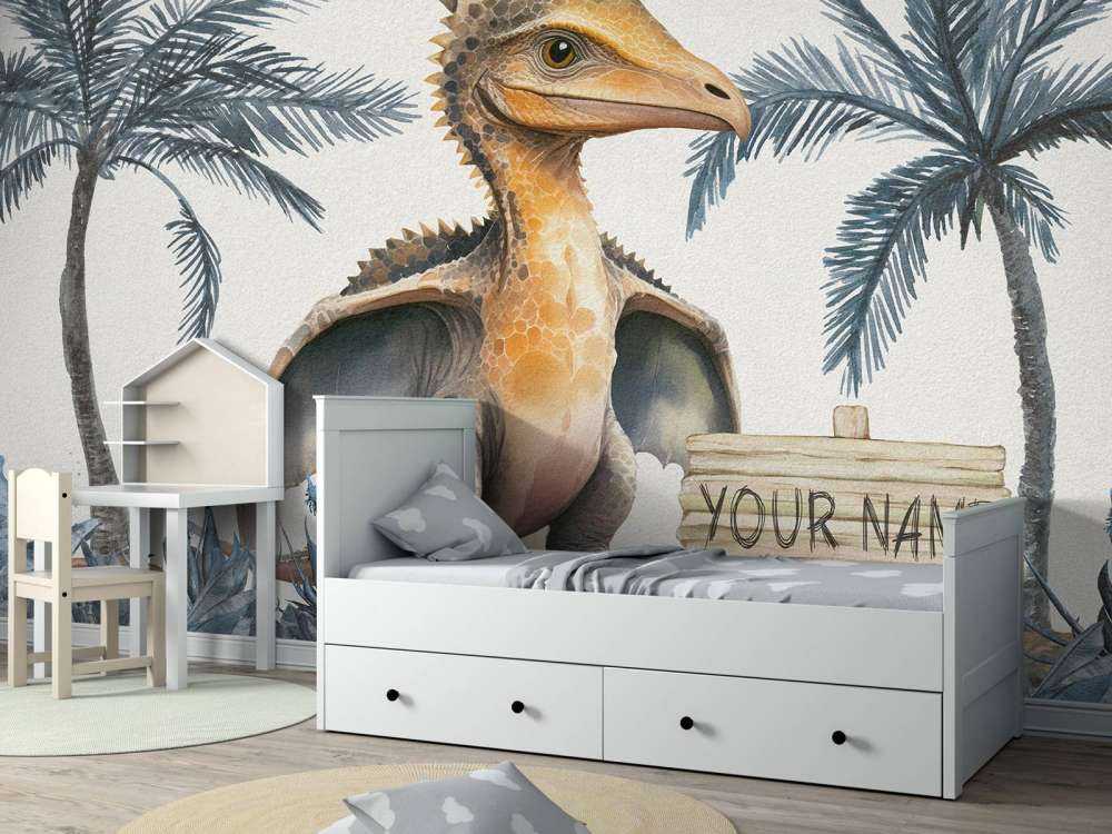 Bébé ptéranodon dans la jungle bleue