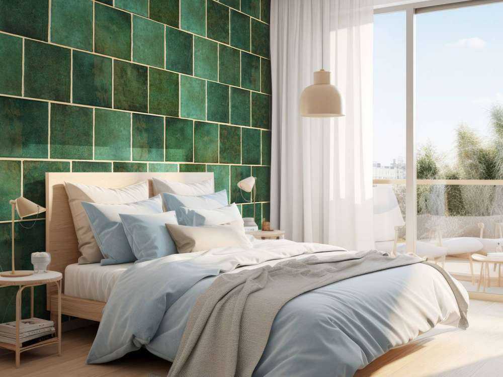 Carreaux en céramique verts