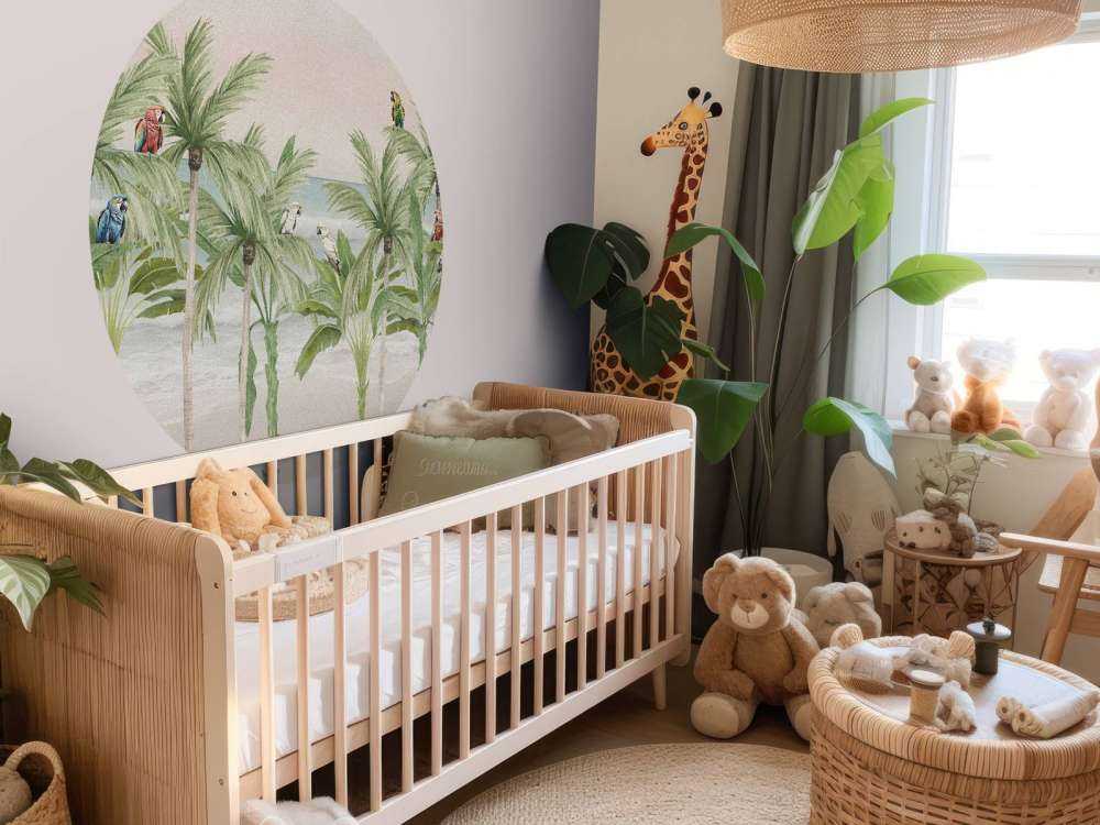 Perroquets sur la plage en couleur