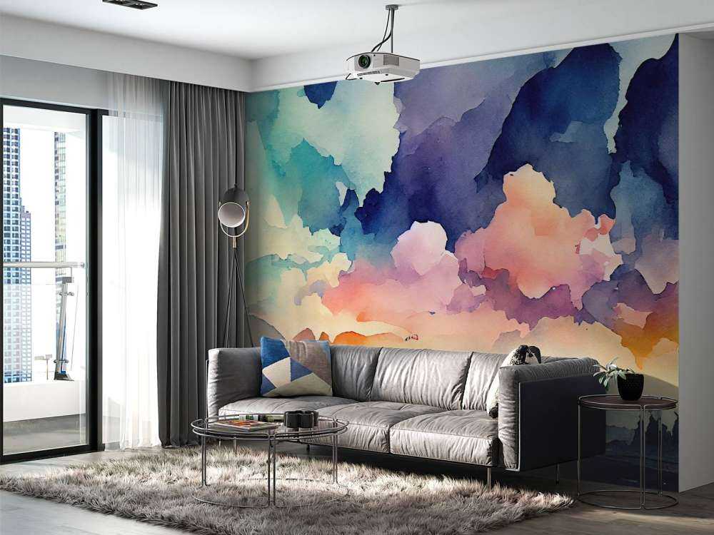 Fond abstrait à l'aquarelle bleu canard