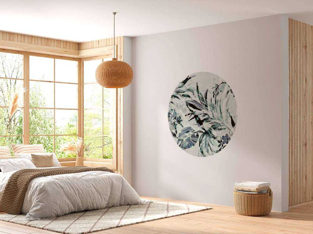 Fond floral bleu canard