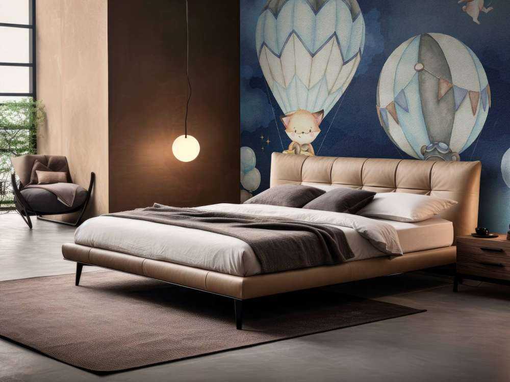 Voyage en mongolfière bleu