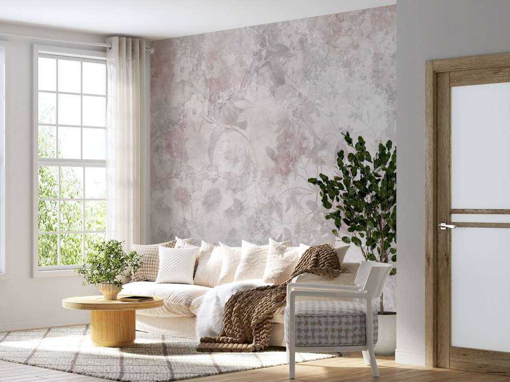 Jardin aquarelle rose