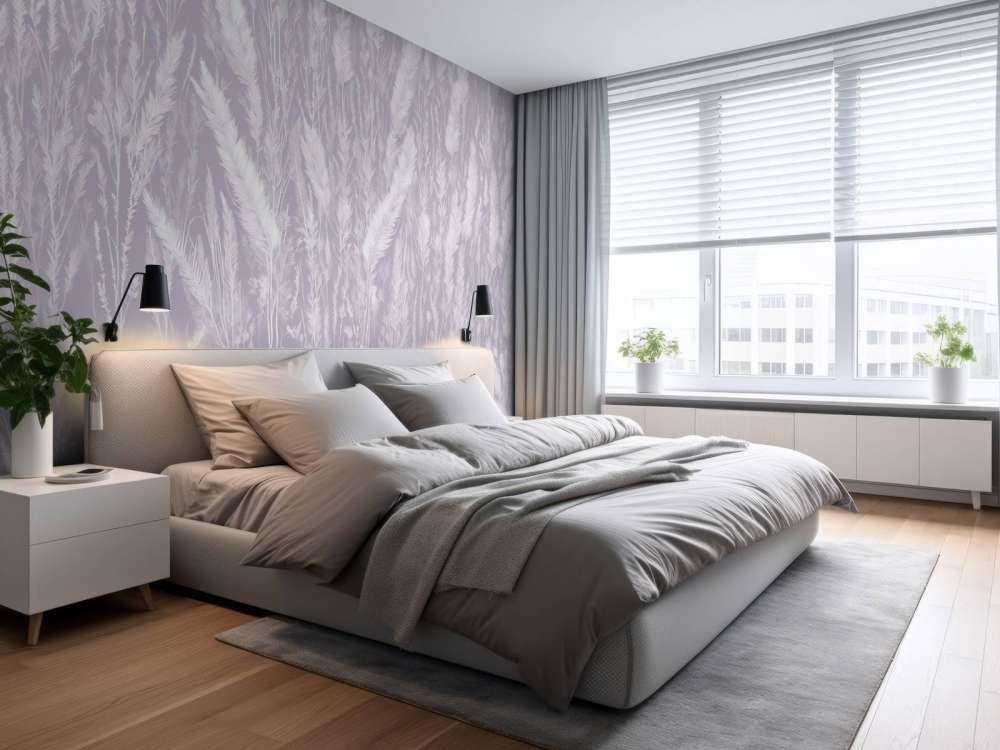 Mur de graminées de champ - violet