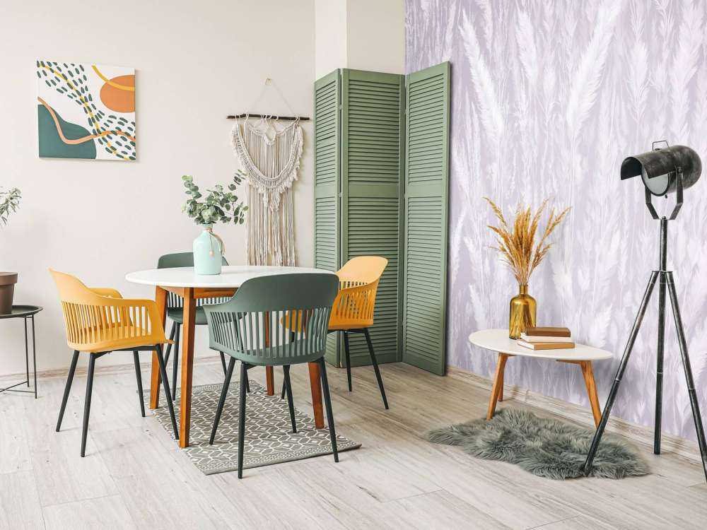 Mur de graminées de champ - violet